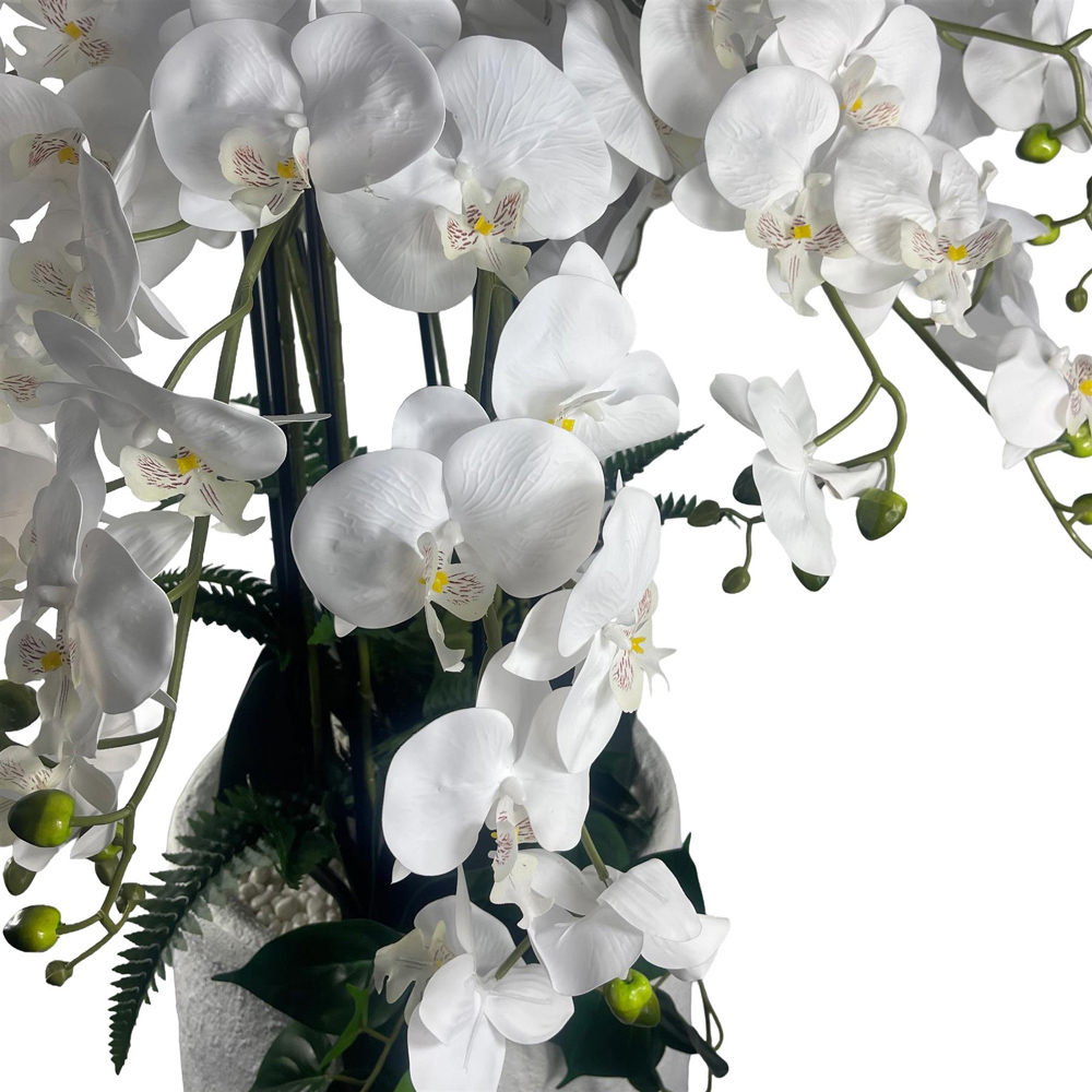 Leaf White Orchid Display Artificial Plant in Pot 5ft Image 7