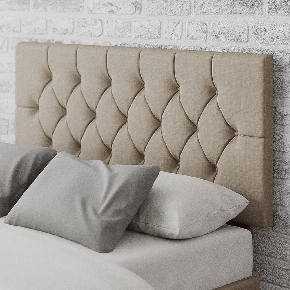 Aspire Furniture Olivier Single Natural Eire Linen Headboard Image 1