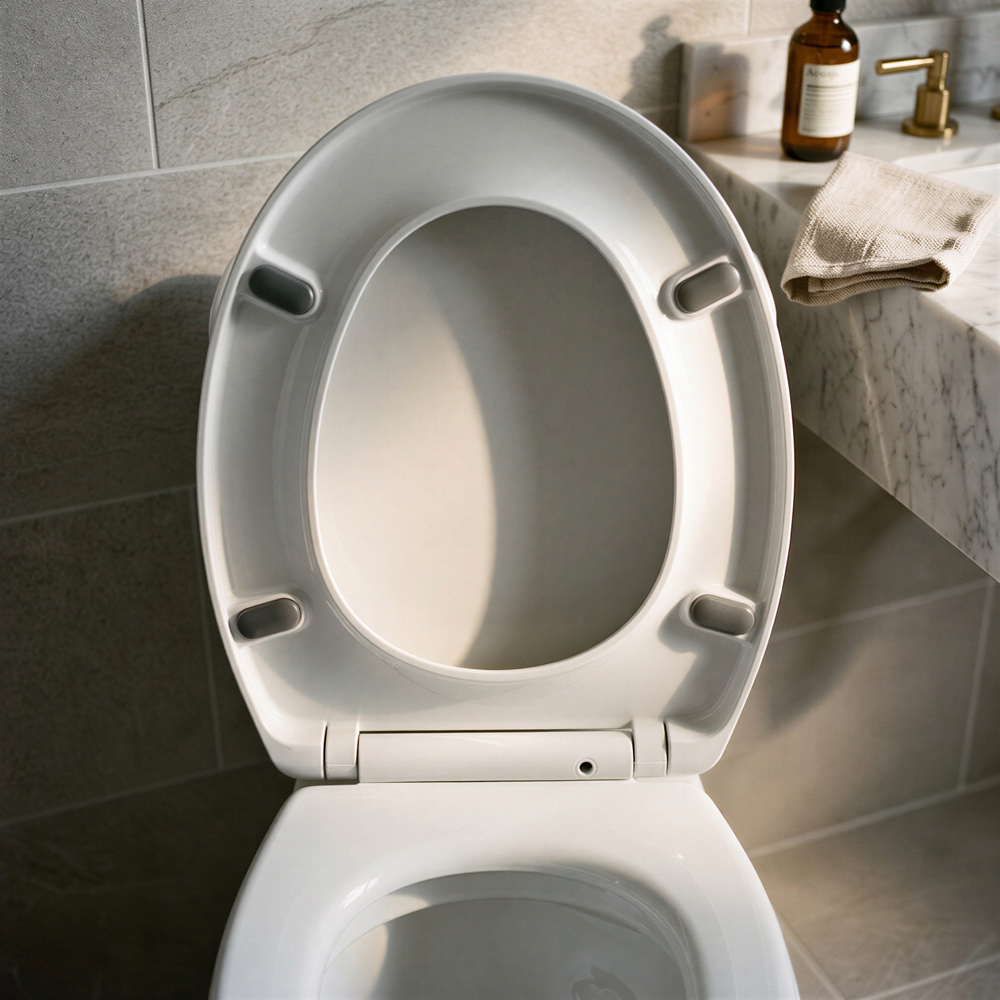 Harbour Housewares White Soft Close Round Toilet Seat Image 2