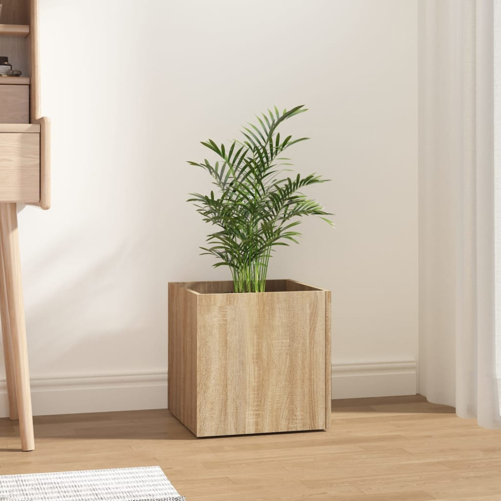 vidaXL Sonoma Oak Garden Planter 40 x 40 x 40cm Image 2