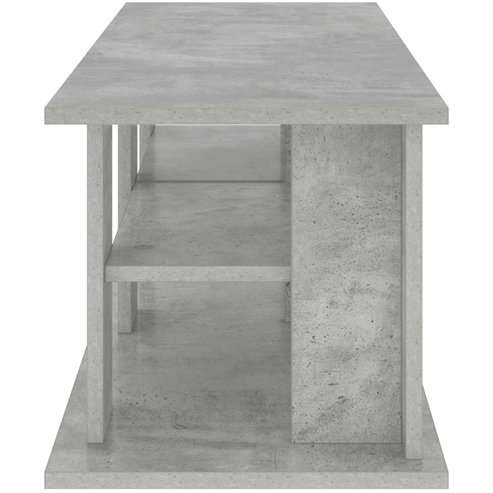 vidaXL 4 Shelf Concrete Grey TV Stand Image 6