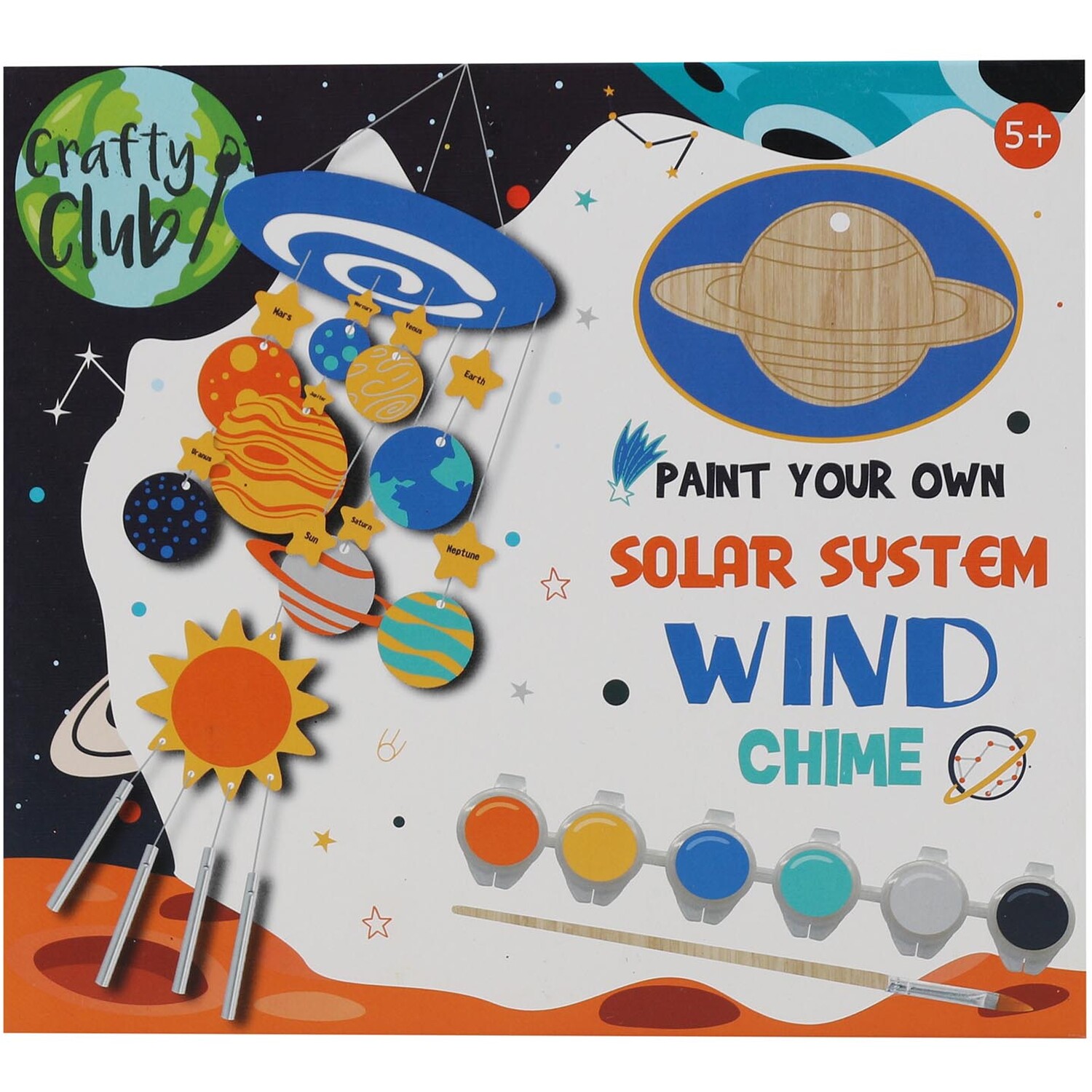 Crafty Club Paint Your Own Solar System Wind Chime Image 1