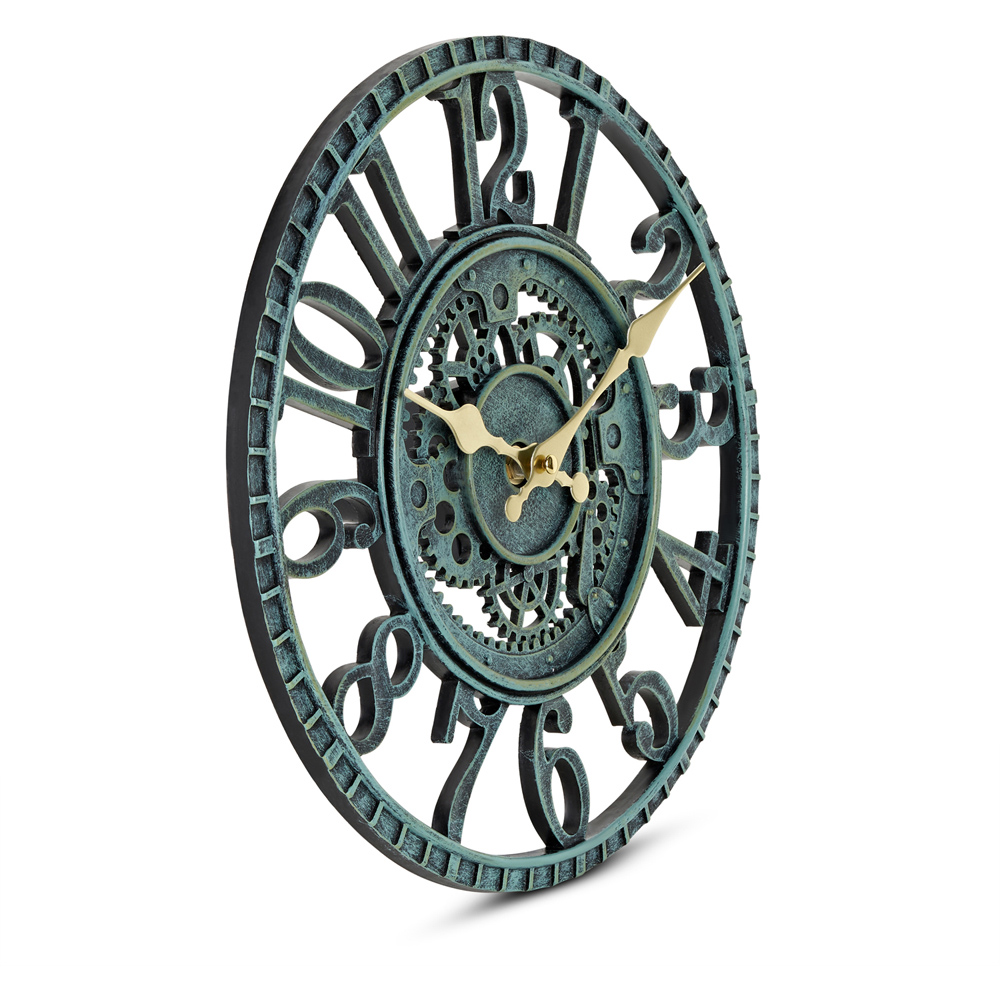 wilko Metallic Open Face Garden Clock 30 x 4cm Image 3