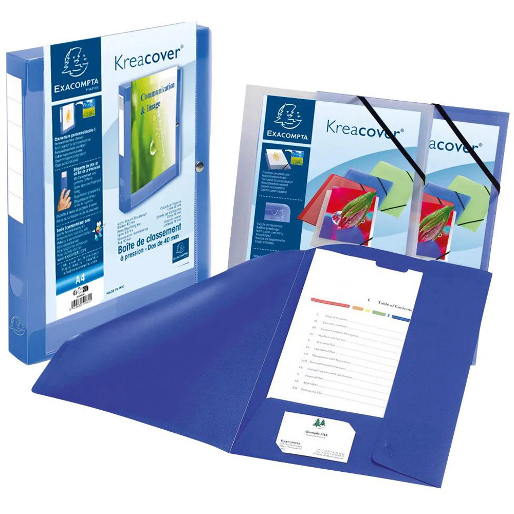 Exacompta Kreacover White PP 4D Ring Binder with 3 Pockets 15mm 10 Pack Image 7