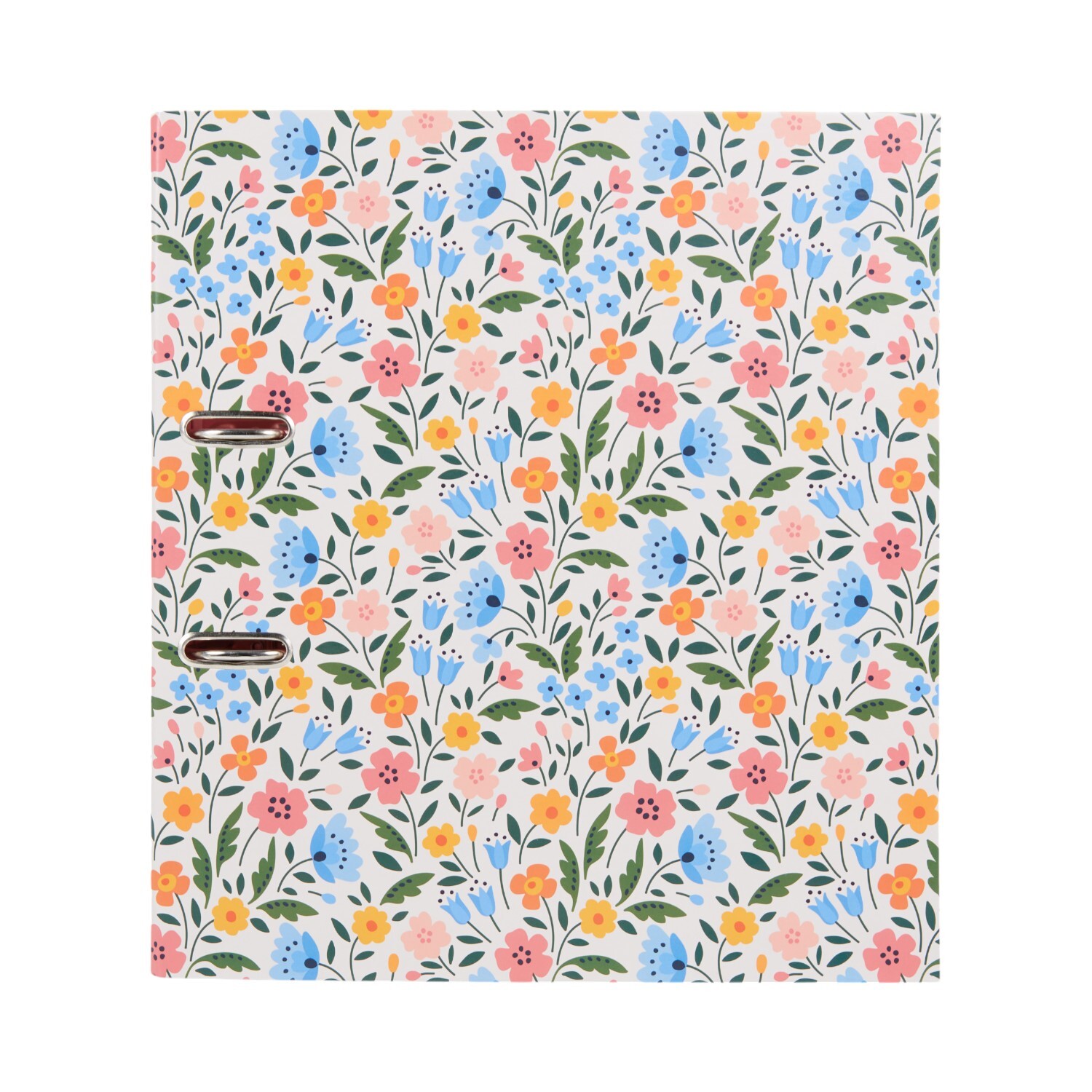 Bright Floral Lever Arch File Multicolour Image 1