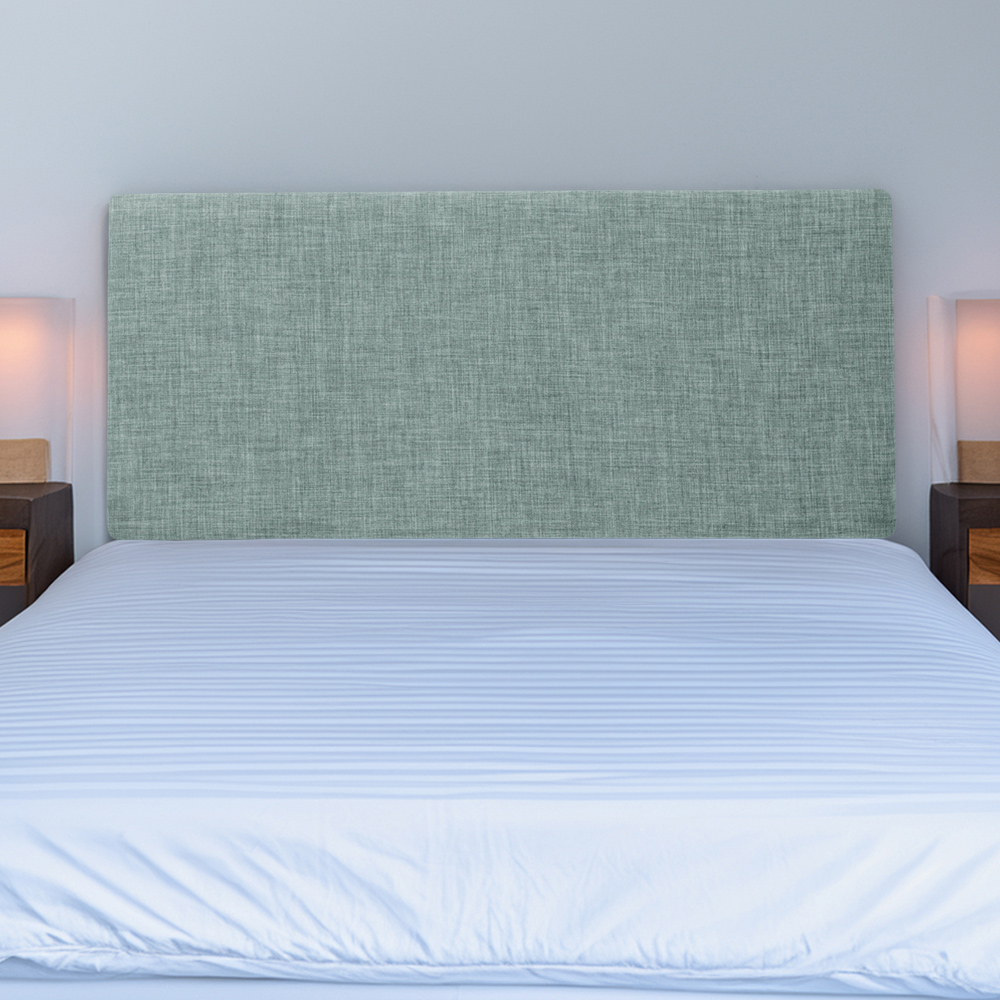 Bedmaster Valencia Single Duck Egg Linen Plain Headboard Image 1