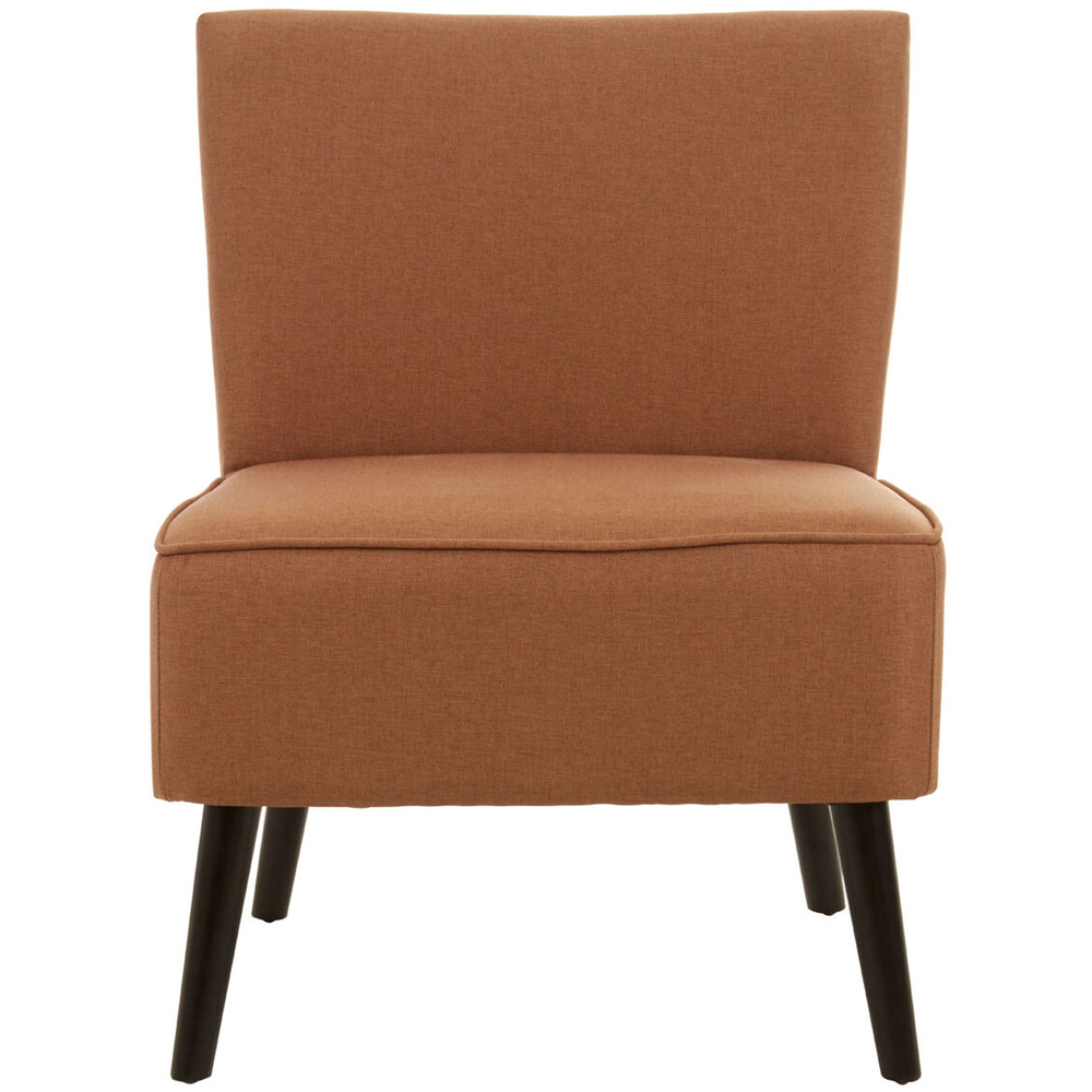 Premier Housewares Stockholm Terracotta Fabric Accent Chair Image 3