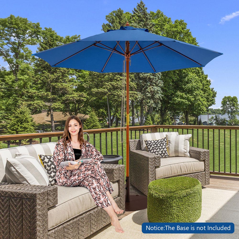Costway Blue 3 Gear Position Garden Umbrella 2.83m Image 3