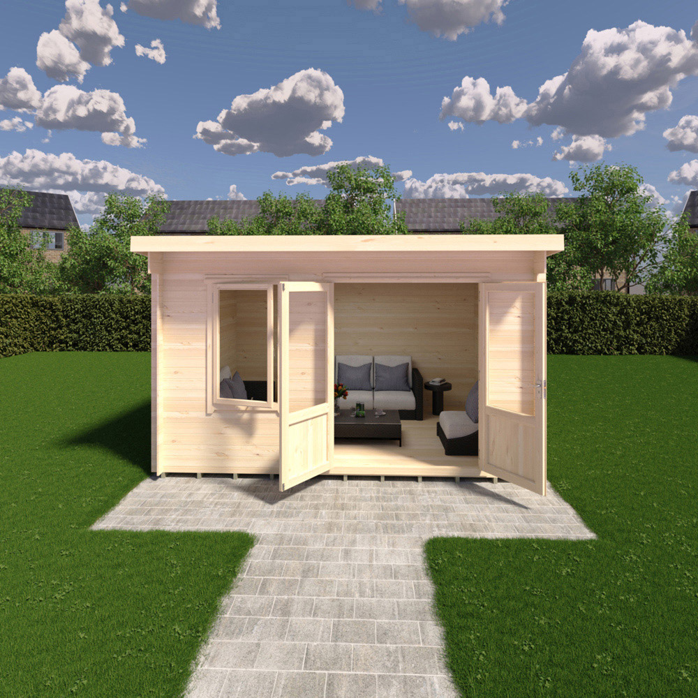 Shire Edgefield 13 x 10ft Apex Garden Log Cabin Image 6
