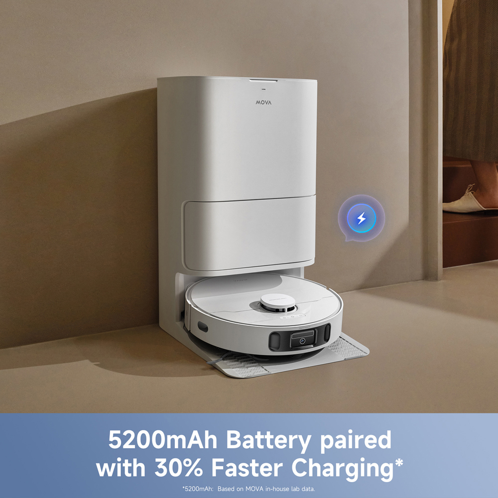 MOVA E40 Ultra 2-in-1 Auto Empty Robot White Vacuum and Mop Image 8