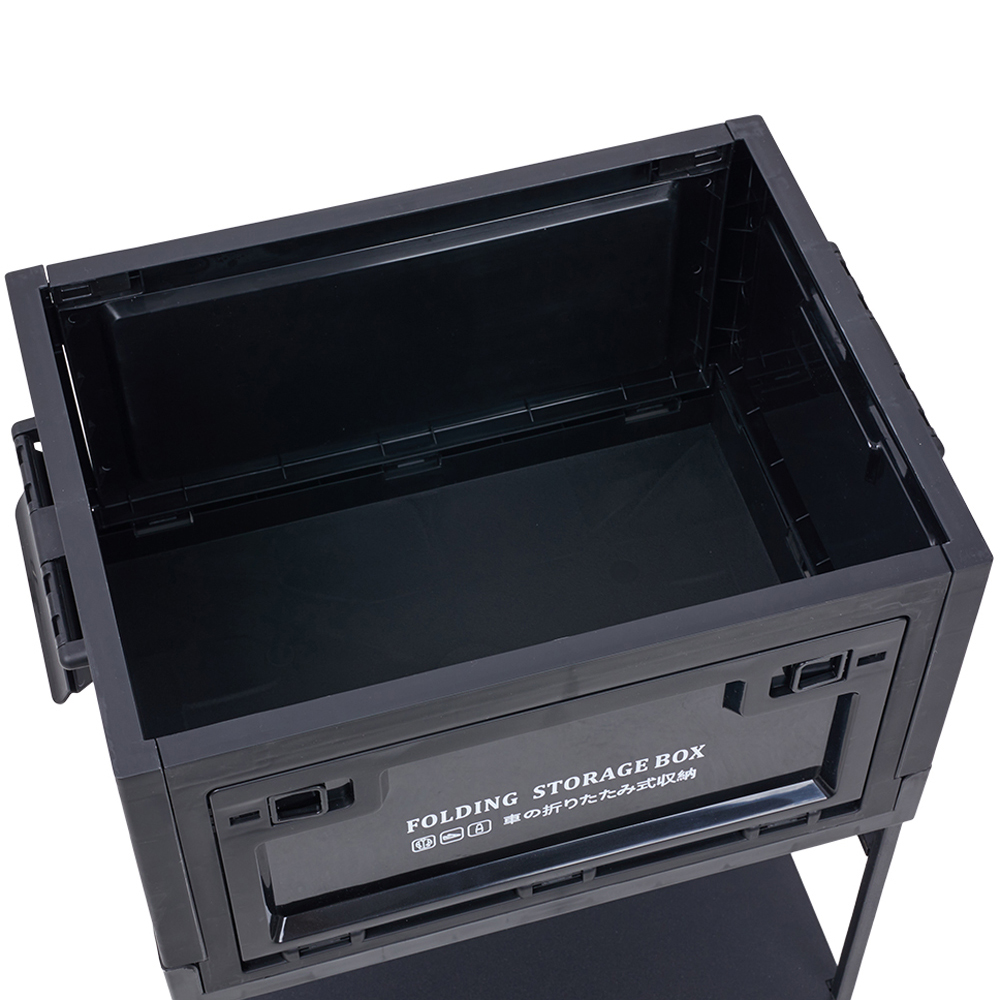 Living and Home Black Outdoor Foldable Camping Storage Box with Base 36 x 50cm Image 5