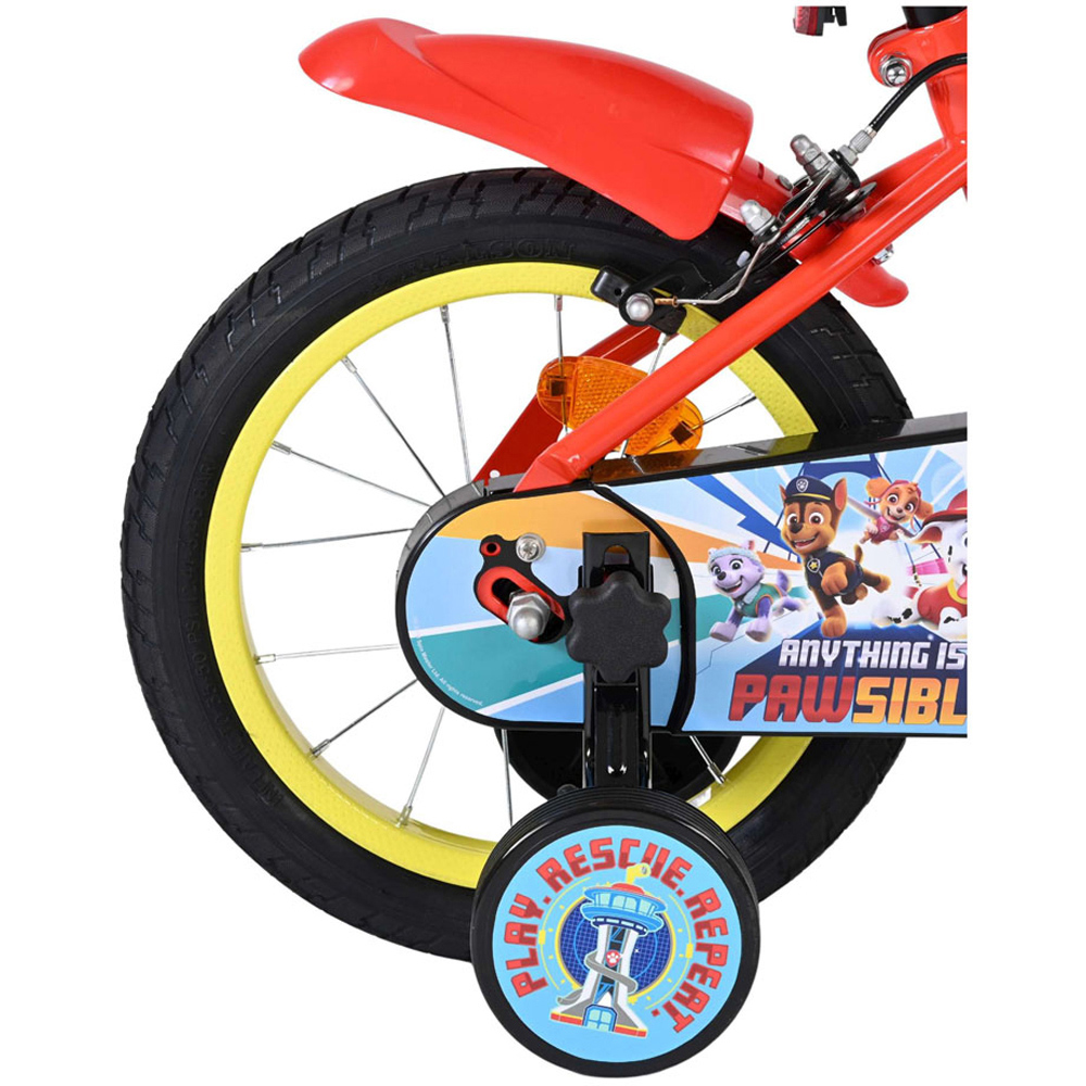Volare Paw Patrol Kids Core 14 inch Multicolour Bike with Stabilisers Image 6