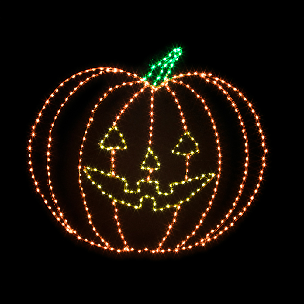 Premier 368 LED Halloween Flexi Bright Pumpkin Hanging Metal Frame Image 2