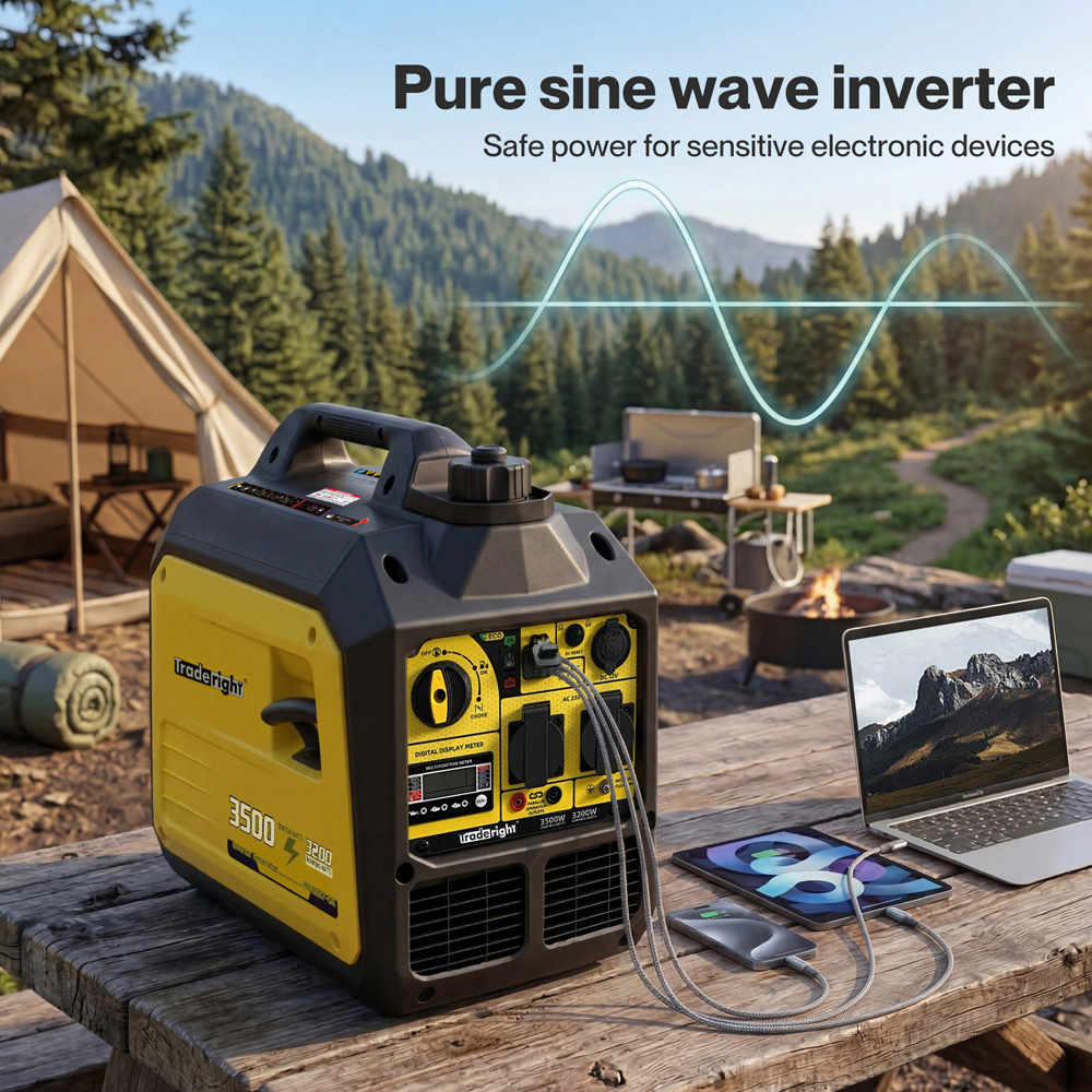 Traderight Portable Quiet Petrol Inverter Generator 3500W Image 6