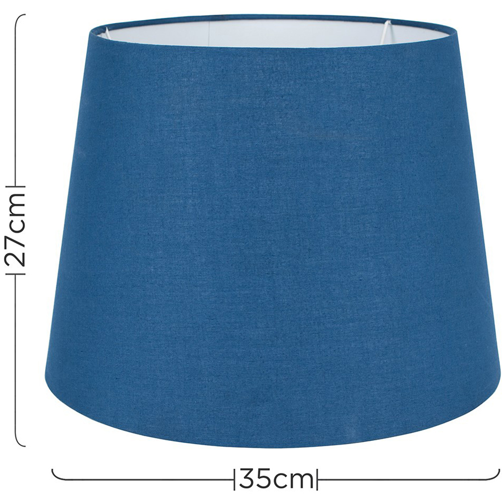 ValueLights Aspen Navy Blue Tapered Lamp Shade Large Image 4