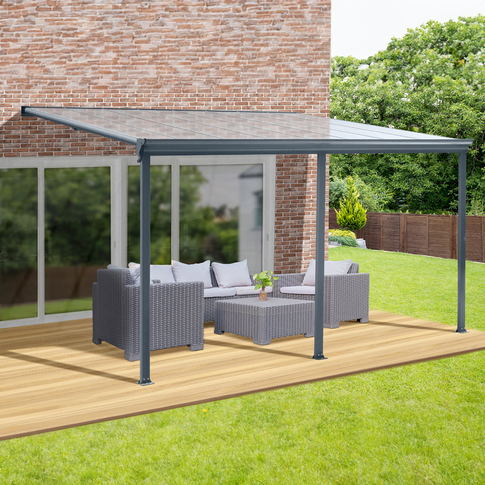 StoreMore Kingston Wide Lean To Carport Patio Cover 10 x 16ft Image 1