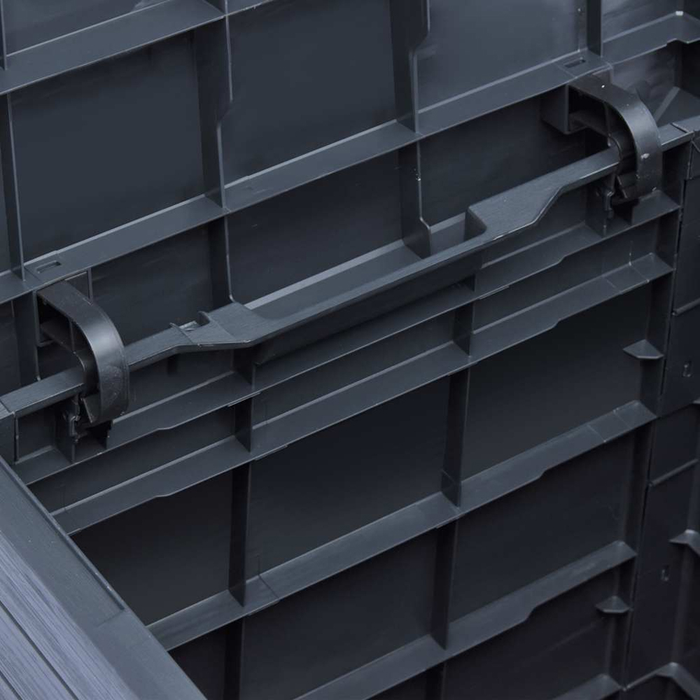 vidaXL 90L Anthracite Plastic Garden Storage Box Image 5
