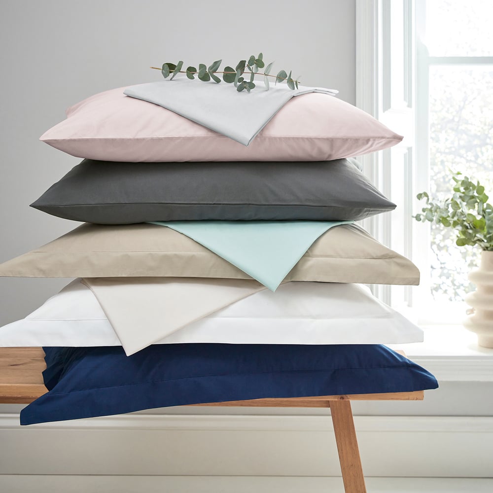 Helena Springfield Single Blush Plain Dye Flat Bed Sheet Image 2