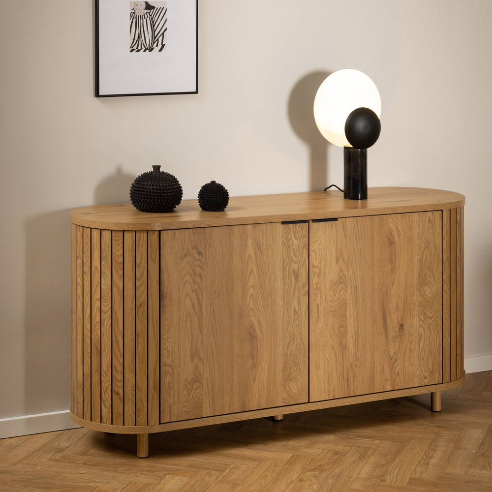 Florence Colima 2 Door Oak Sideboard Image 8