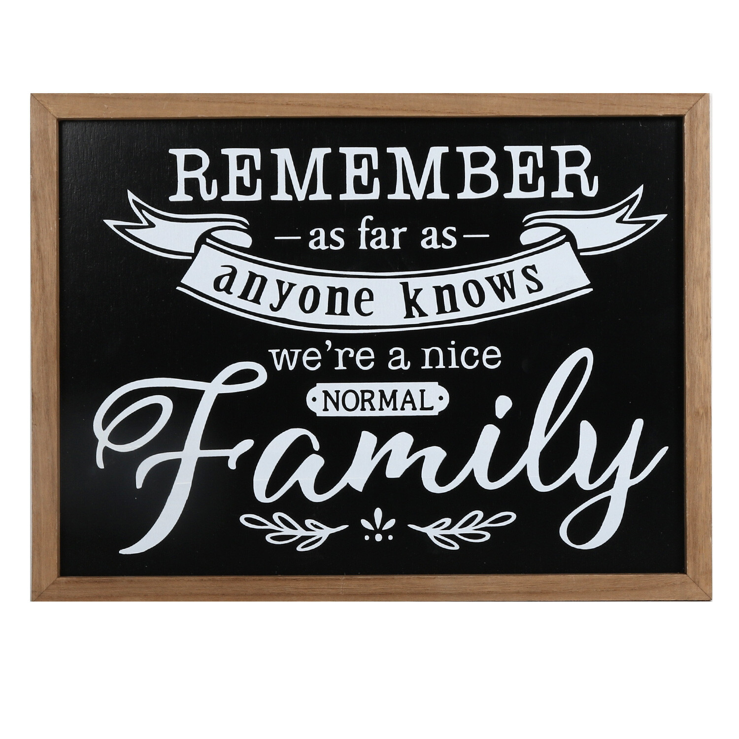 Chalkboard Style Family Quote Sign - Black Image 1