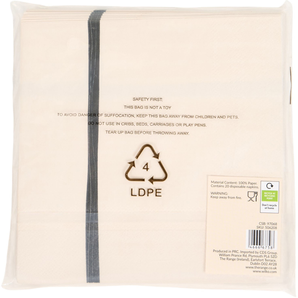 Pack of 20 Bow Napkins Image 2