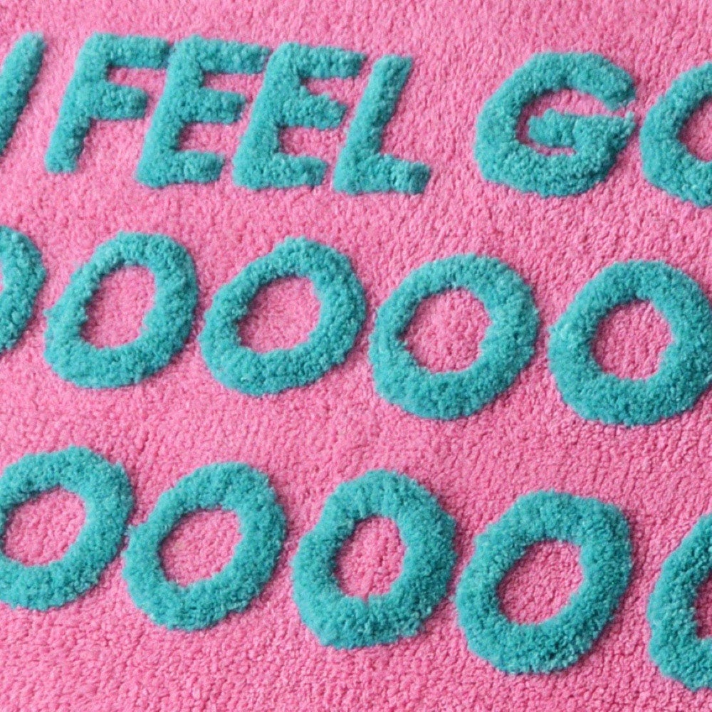 Mooky Mats I Feel Good Slogan Non Slip Bath Mat 50 x 80cm Image 3