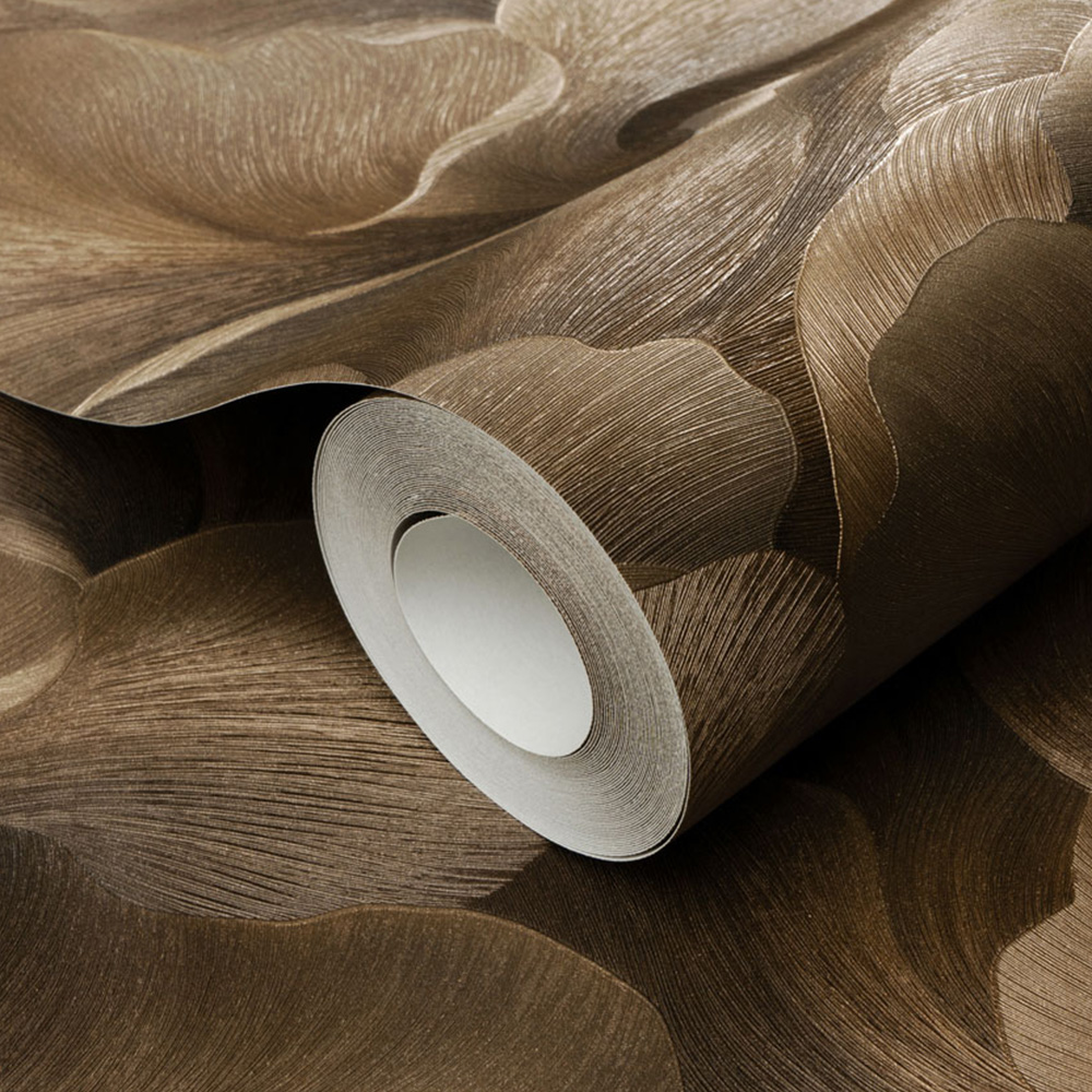 Erismann Floral Glow Brown Vinyl Wallpaper Image 3