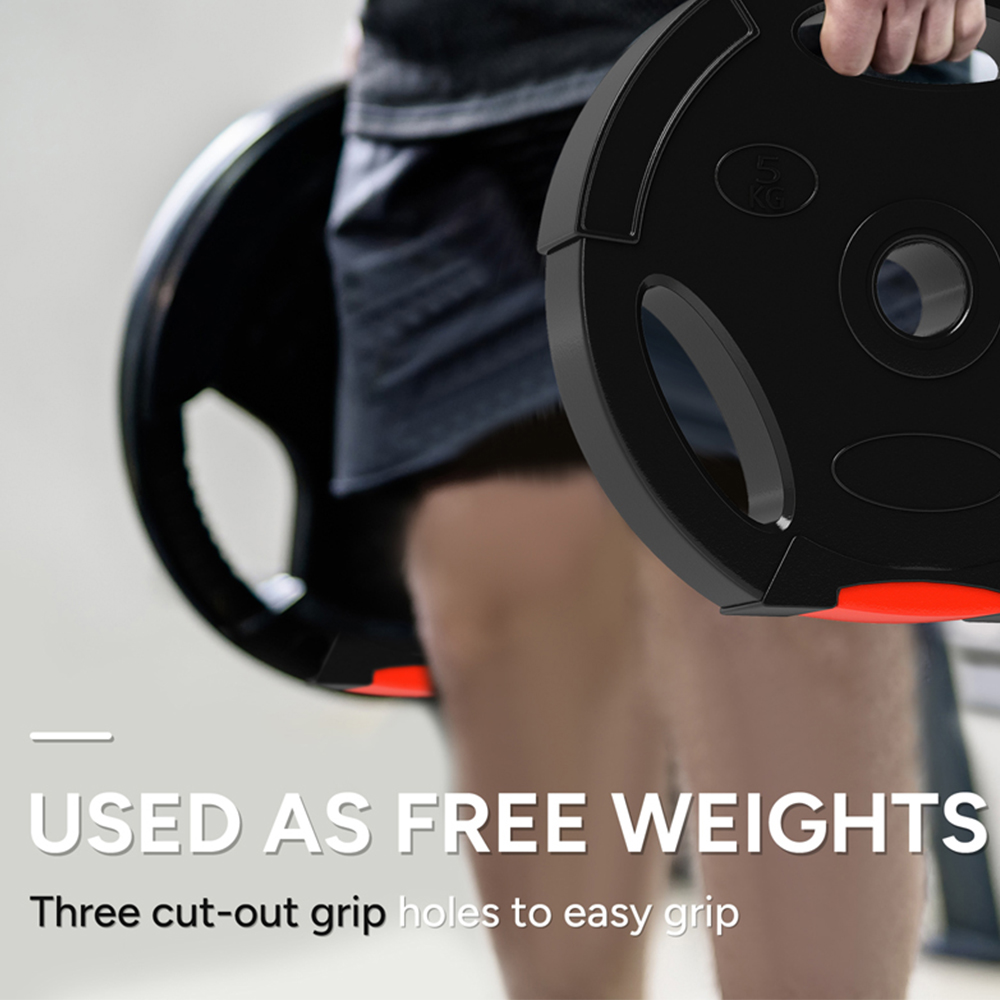 SPORTNOW Black Weight Plates Set 4 Pack Image 7