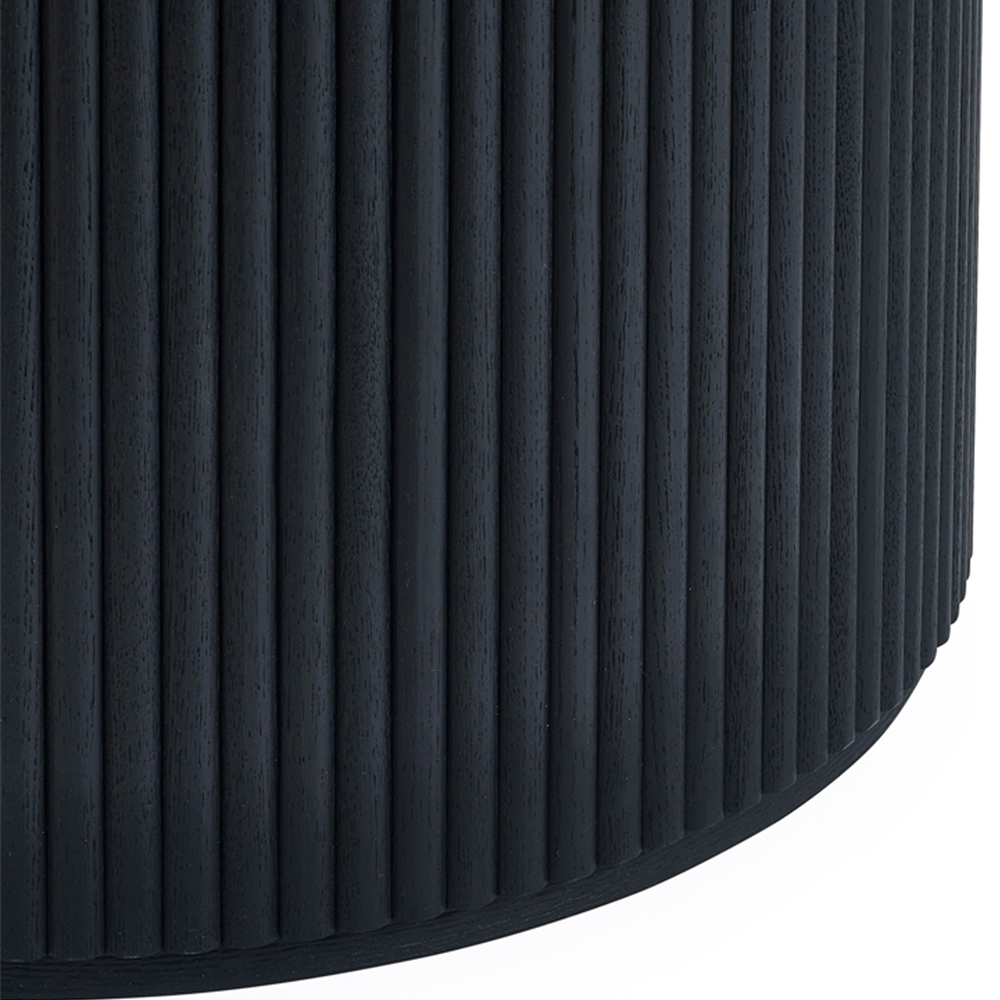 Julian Bowen Louis Black Fluted Round Coffee Table Image 3