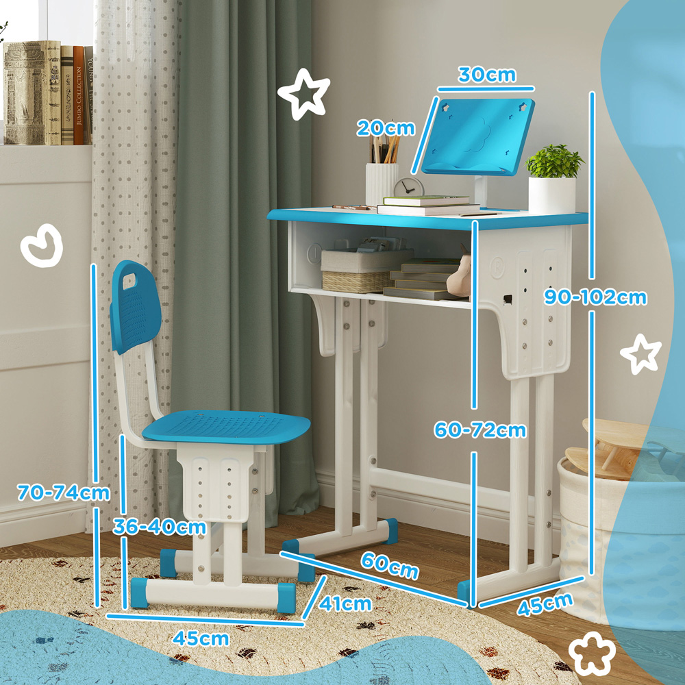 Tommy Toys Blue Study Table and Chair Set Image 9