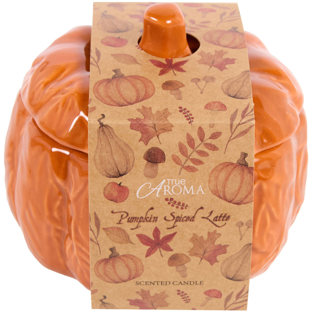 Large Ceramic Pumpkin Shaped Candle Image 5
