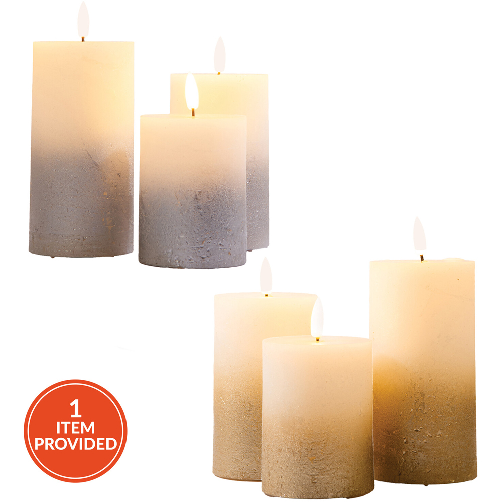 Ombre Finish LED Candle Set Image 1