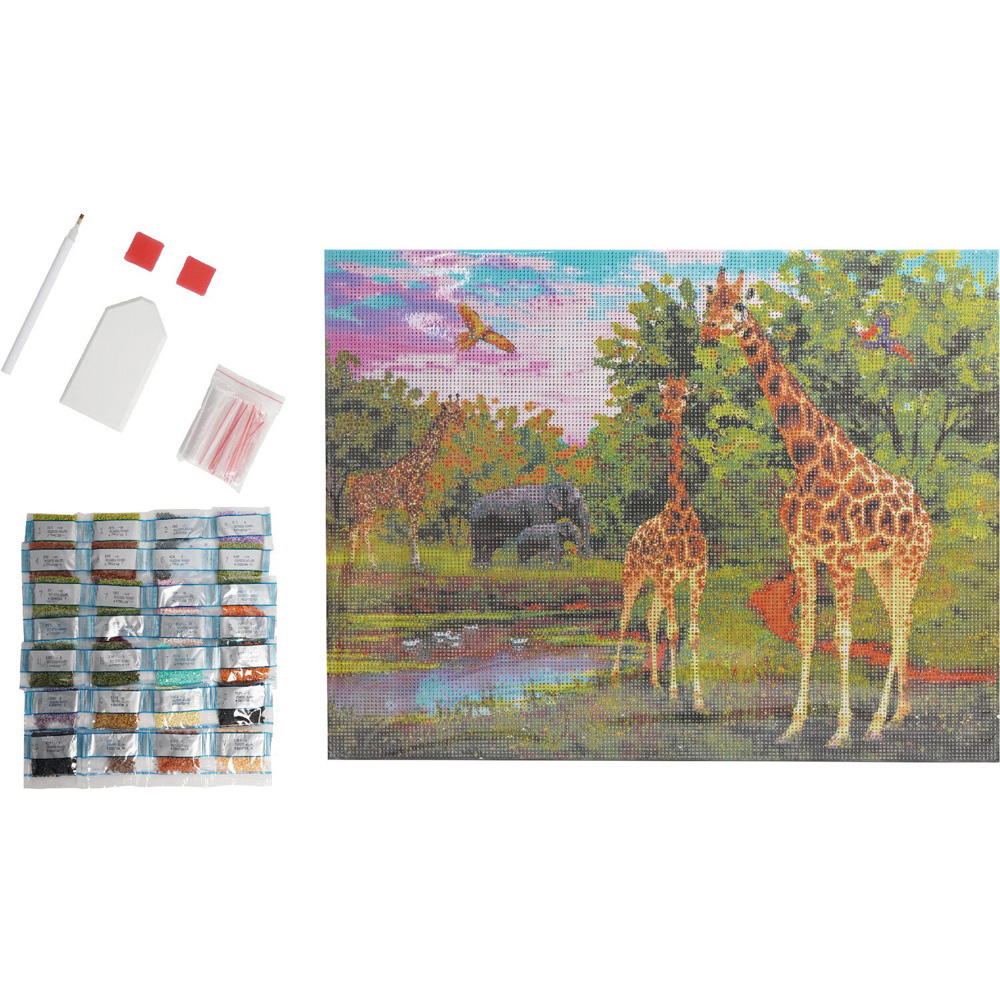 Art Studio Make Your Own Animal Crystal Canvas Kit 3 Pack Image 2