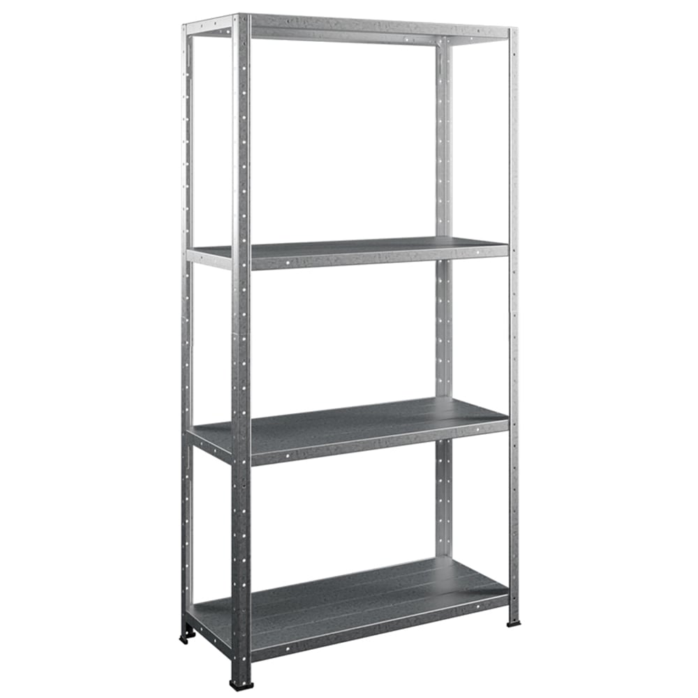 Handy 4 Tier Galvanised Shelving Unit 71 x 137 x 30.5cm Image 1