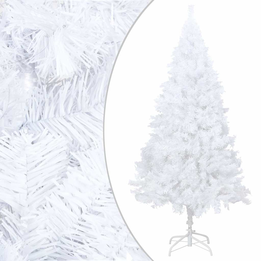 vidaXL White Artificial Christmas Tree with LEDs Bronze Gold Decoration Ornaments 8ft Image 2