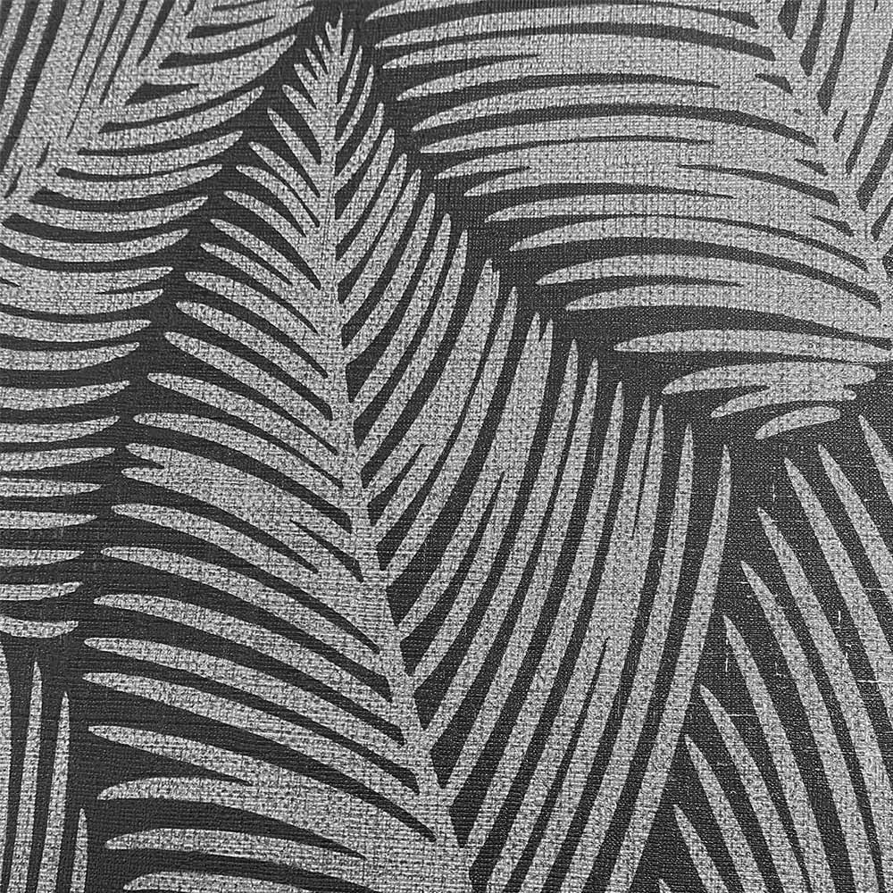 Muriva Denver Leaf Charcoal Wallpaper Image 4