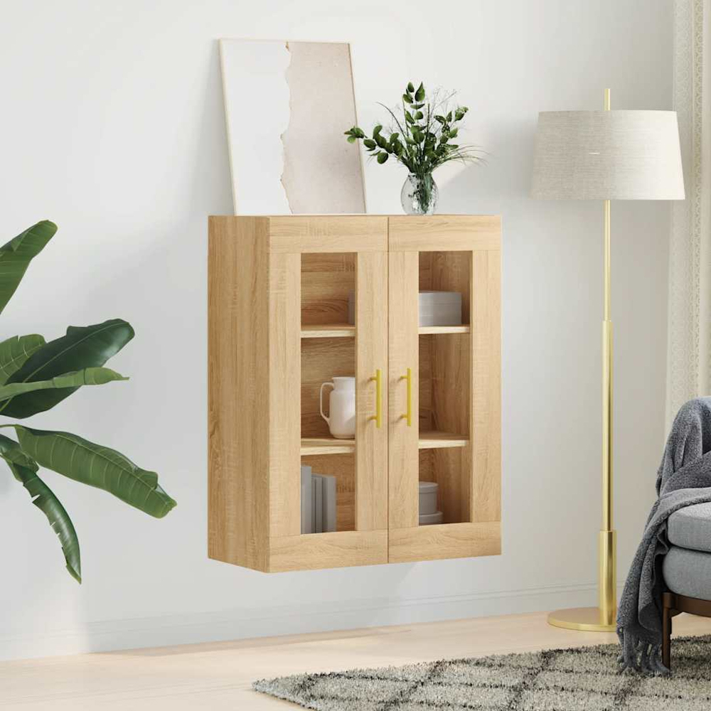vidaXL 2 Door 3 Shelf Sonoma Oak Wall Mounted Cabinet Image 9