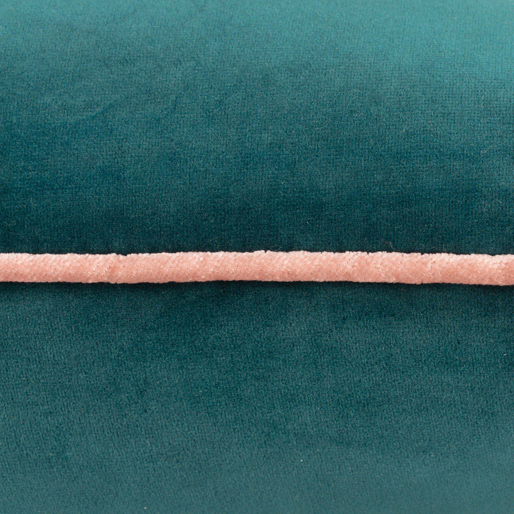 Paoletti Meridian Teal Blush Velvet Cushion Image 3