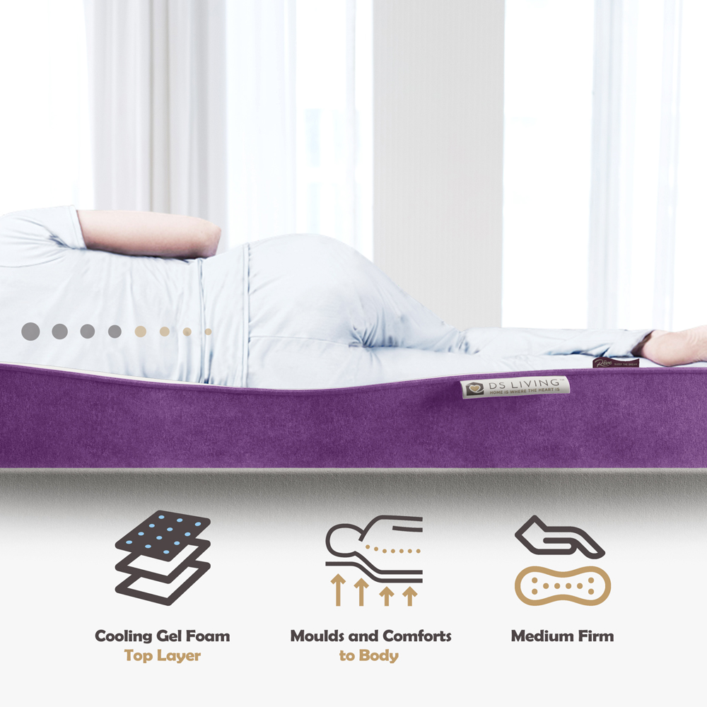DS Living Reve King Size Tanzanite Gel-Flex Memory Foam Mattress Image 5