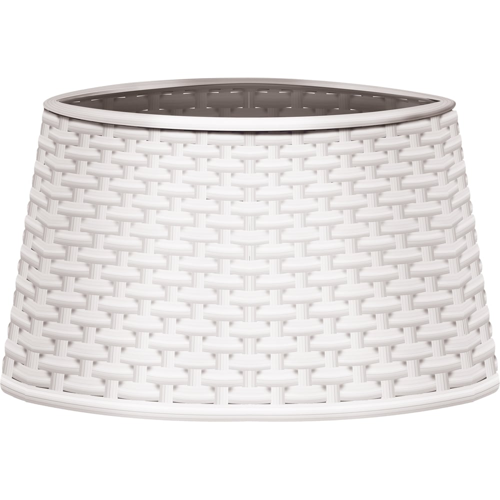 St Helens White Rattan Christmas Tree Skirt Image 1