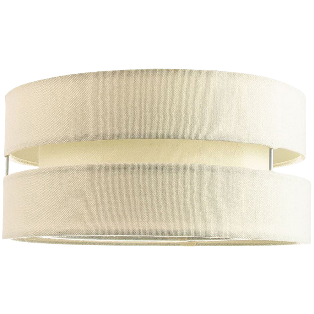 Happy Homewares 3 Tier Cream Linen Fabric Pendant Shade Image 5