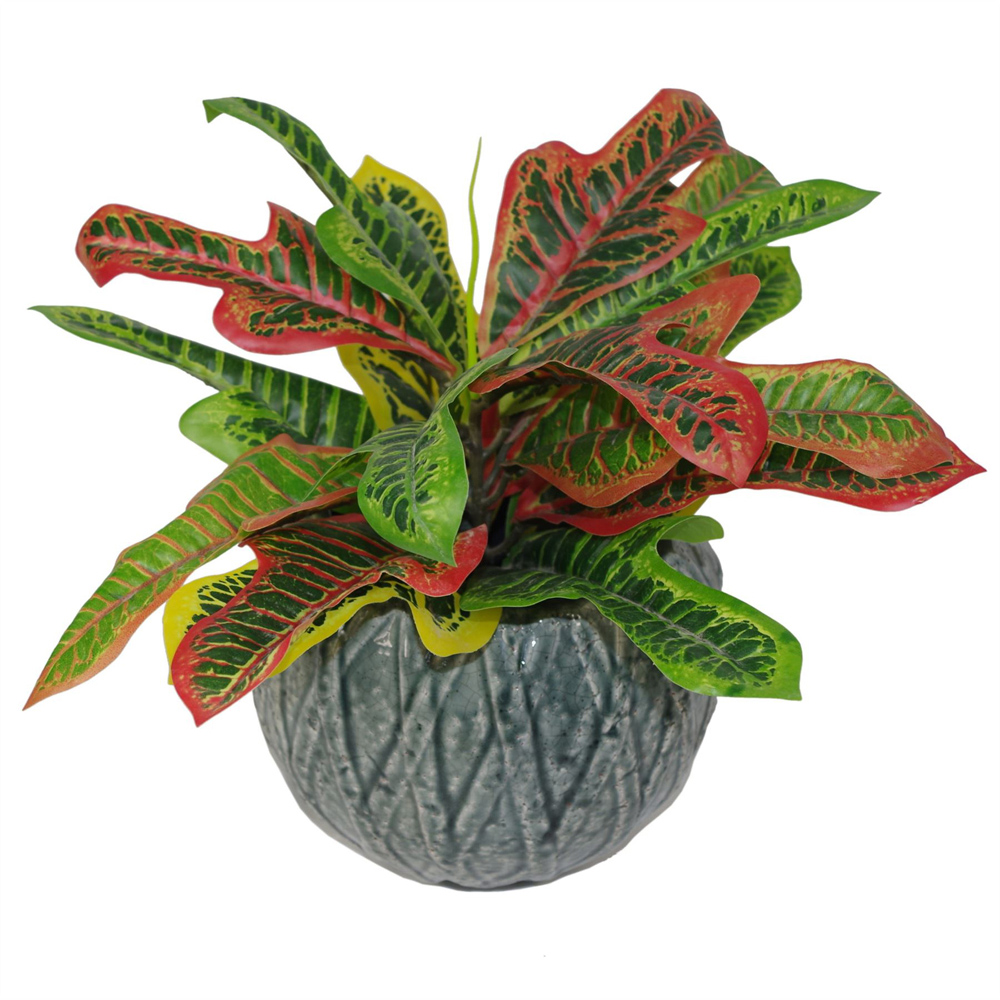 Leaf Artificial Codiaeum Multicoloured House Plant Pot 40cm Image 2