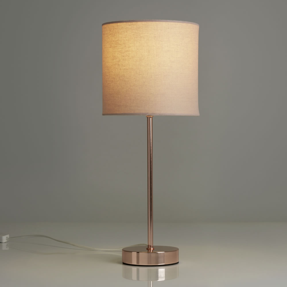 Wilko Milan Blush Table Lamp Image 2