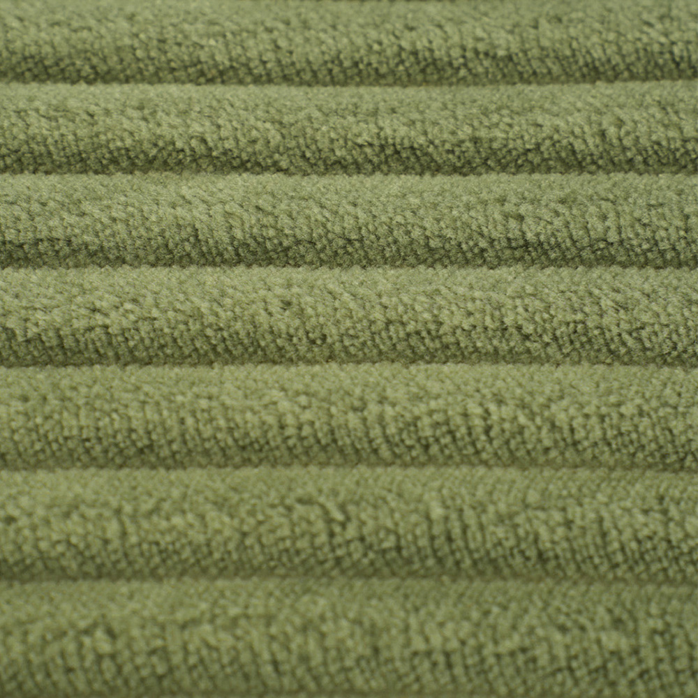 Living and Home Single Seater Green Foldable Corduroy Upholstered Sofa Bed Image 6