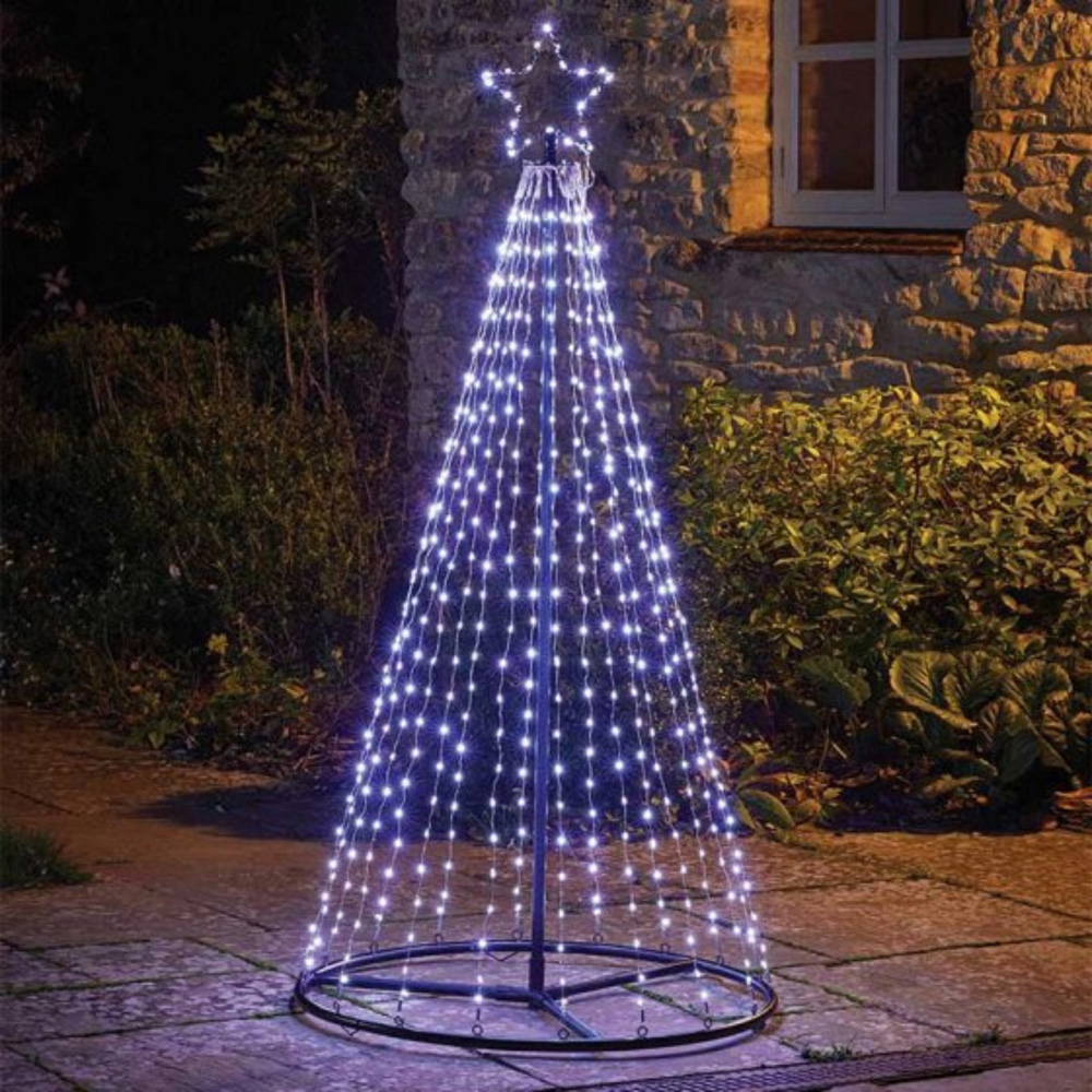 Samuel Alexander Warm and Cool White LED Pre-Lit Twinkle Maypole Christmas Tree 210cm Image 3