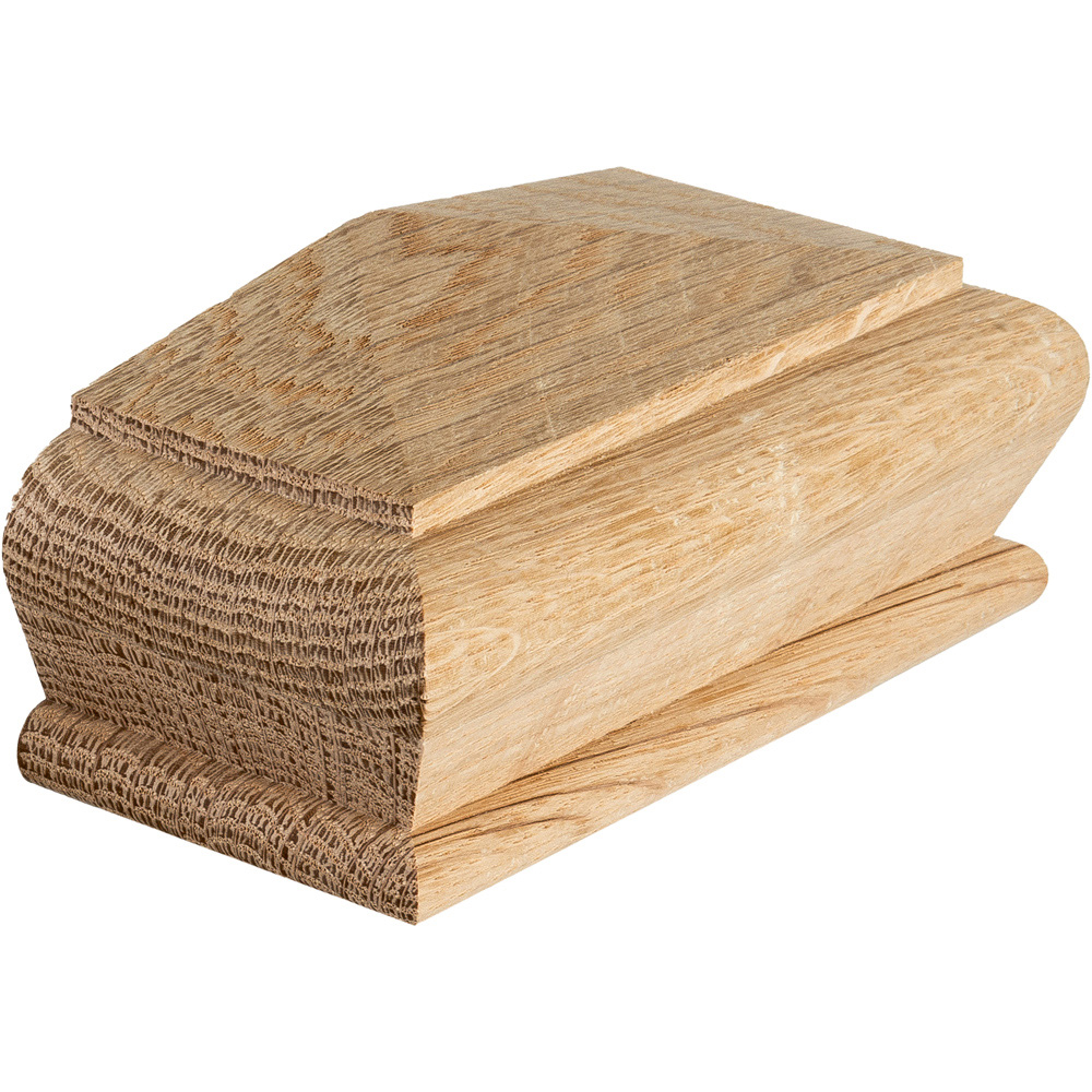 Blueprint Joinery Cambridge Half Pyramid Oak Newel Post Cap 82mm Image 1