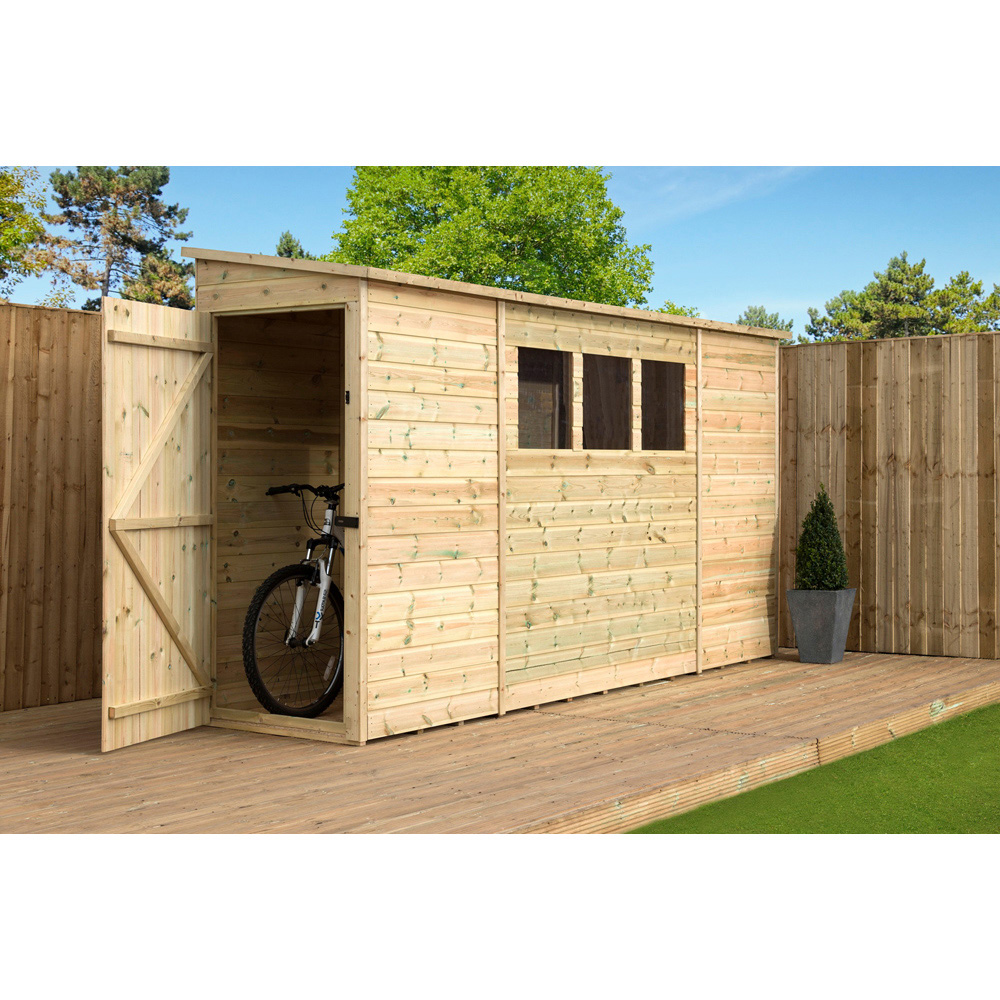 Empire Sheds 2800 9 x 3ft Tongue and Groove Wooden Pent Garden Shed Image 3