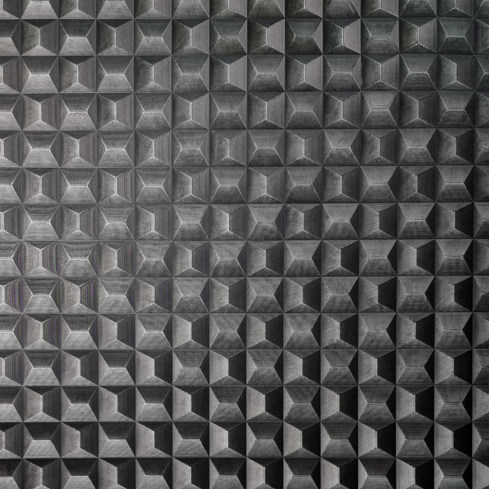 Vymura Romero 3D Square Effect Geo Black Vinyl Wallpaper Image 1