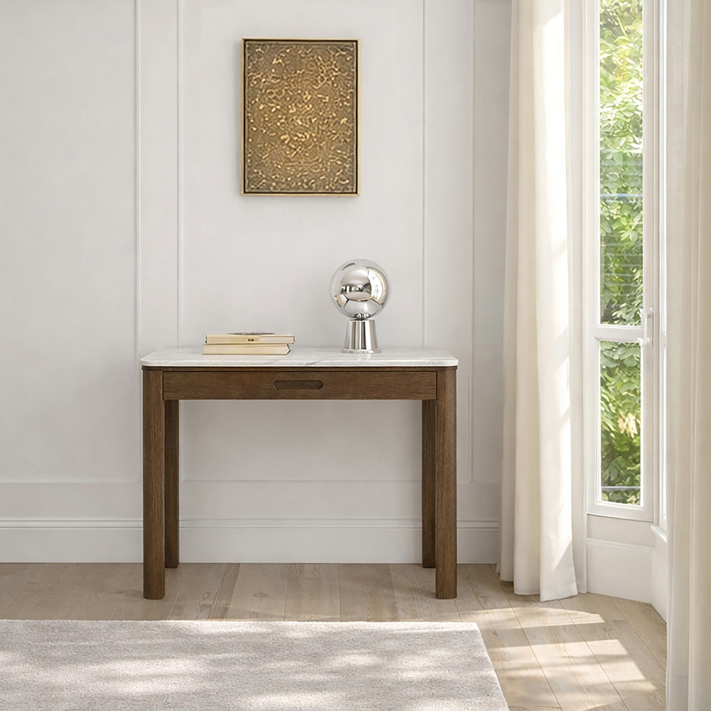 Florence Southampton Single Drawer Cream Ceramic Console Table Image 8