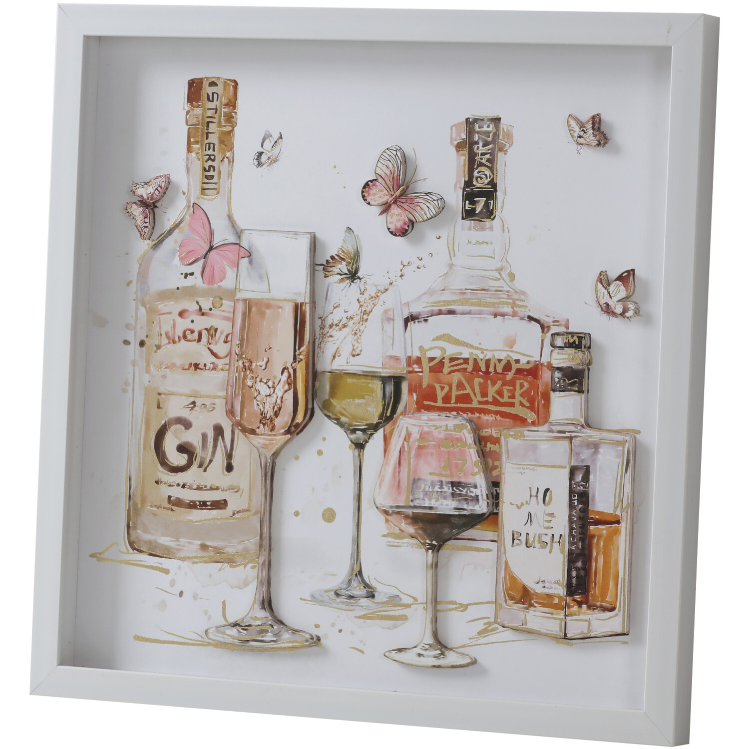 Afternoon Tipple Framed 3D Art - White Image 2